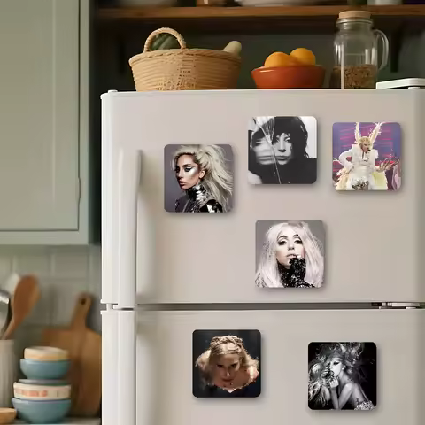 Singer L-Lady G-Gagas Cute Fridge Magnets Cartoon Animal Magnets For Refrigerator Decor Funny Magnetic
