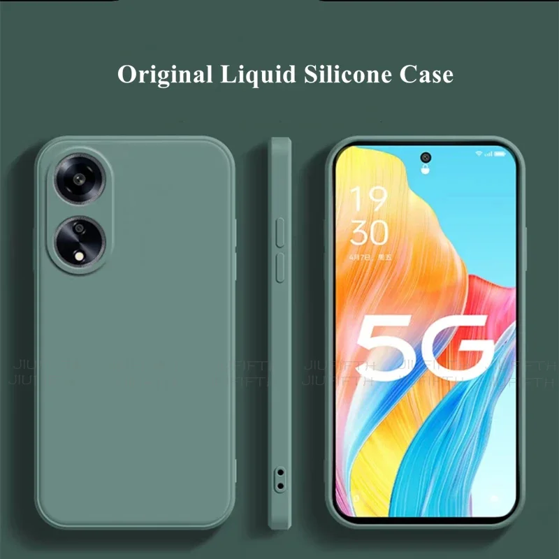 For OPPO A98 5G Case Appo Orrs Opo A78 A58 X 4G A1X A2X A58X A18 A38 Cover Coque Original Liquid Silicone Soft TPU Phone Bumper
