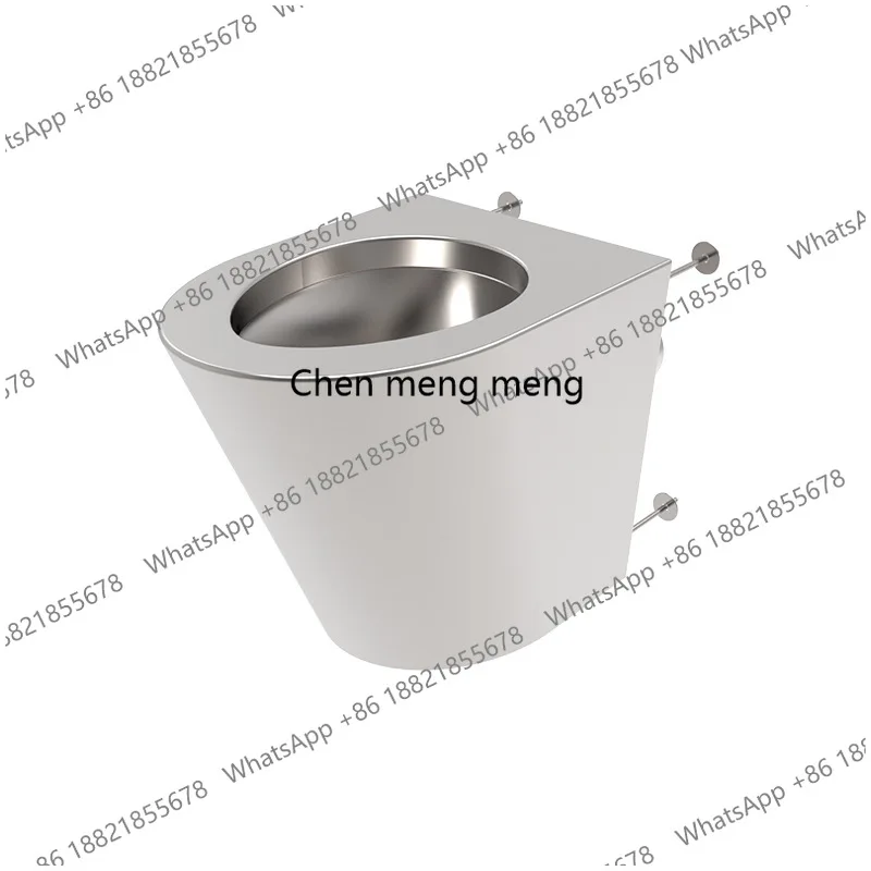 

304 stainless steel toilet, simple and easy to clean toilet toilet, wall-mounted prison toilet