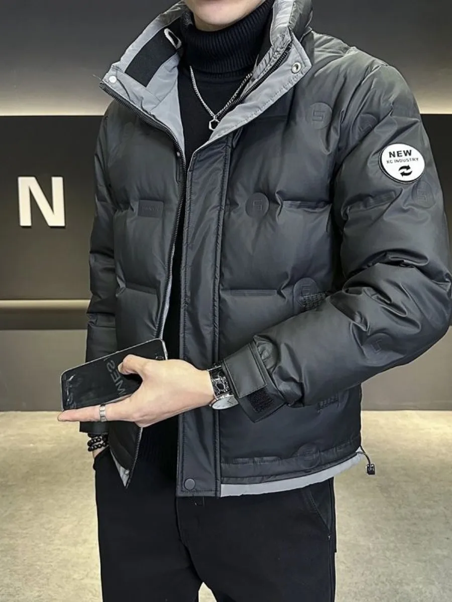 

Winter New Men's down Jaet Stand Collar Thi Warm Du down ort Casual Korean Faion Outerwear Warm Ci Leisure Coat