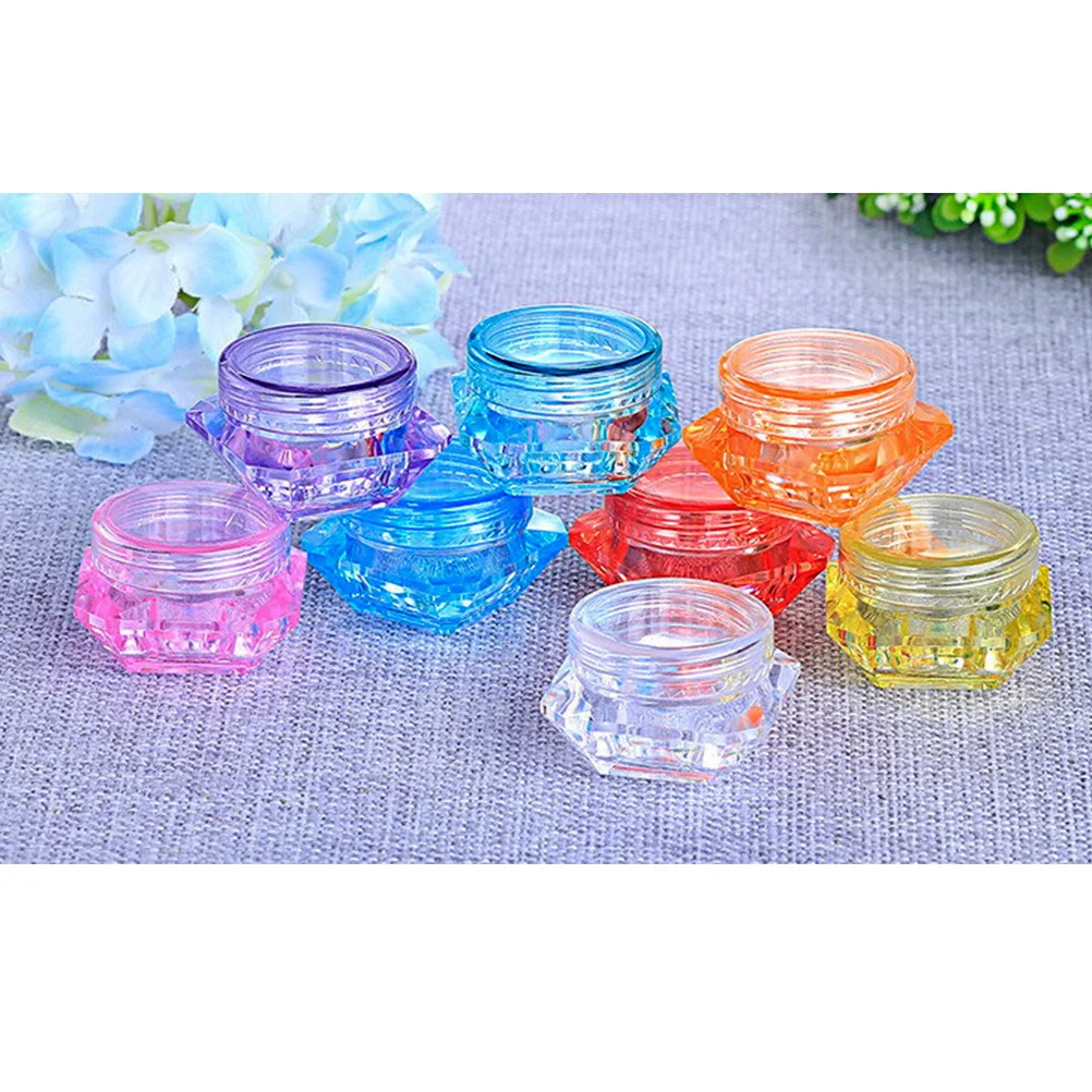 

40pcs Face Cream Container Diamond Shape Travel Bottles Portable Jar For Shampoo Lotion Jewelry Storage Refillable