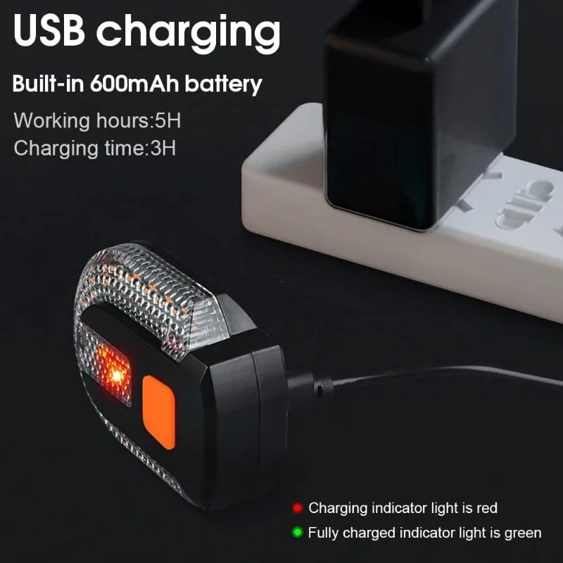 دراجة بدوره أضواء الإشارة اللاسلكية التحكم عن بعد الضوء الخلفي LED تحذير الذيل مصباح USB أضواء خلفية قابلة للشحن ملحقات الدراجة