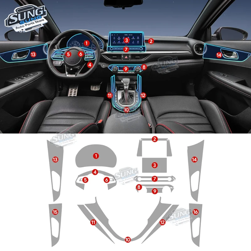 

Для Kia K3 2021-2024 ТПУ автомобильный навигационный экран пленка коробка передач защитная наклейка против царапин ремонт интерьерные автомобильные аксессуары