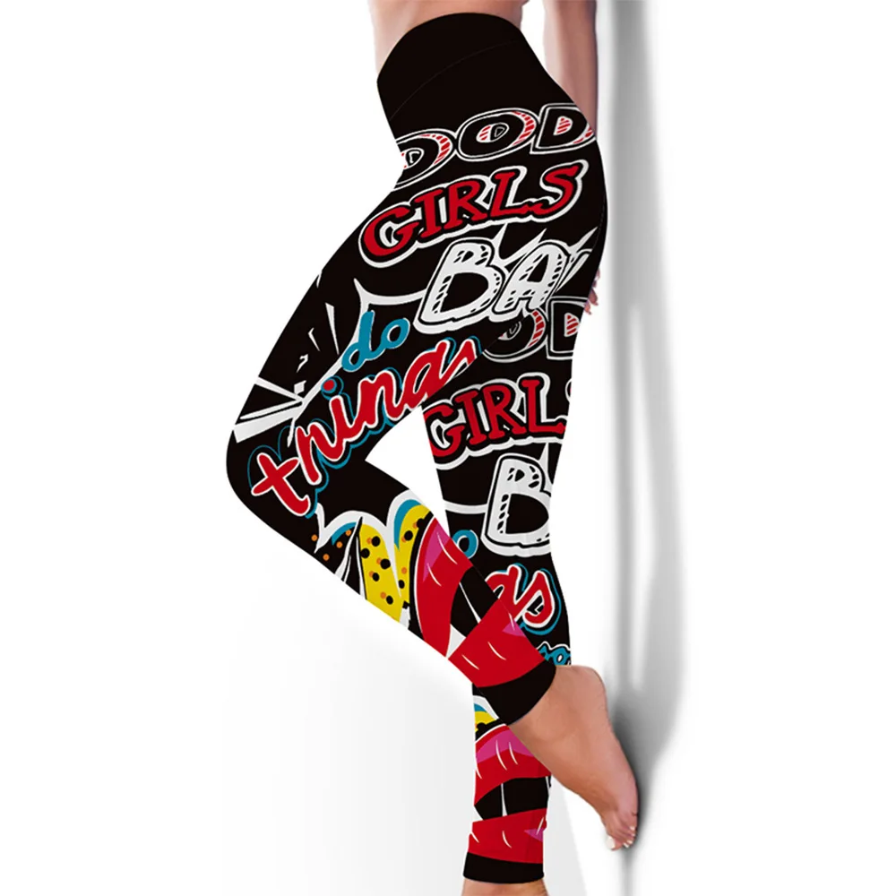 Full printed casual stretch leggings for women