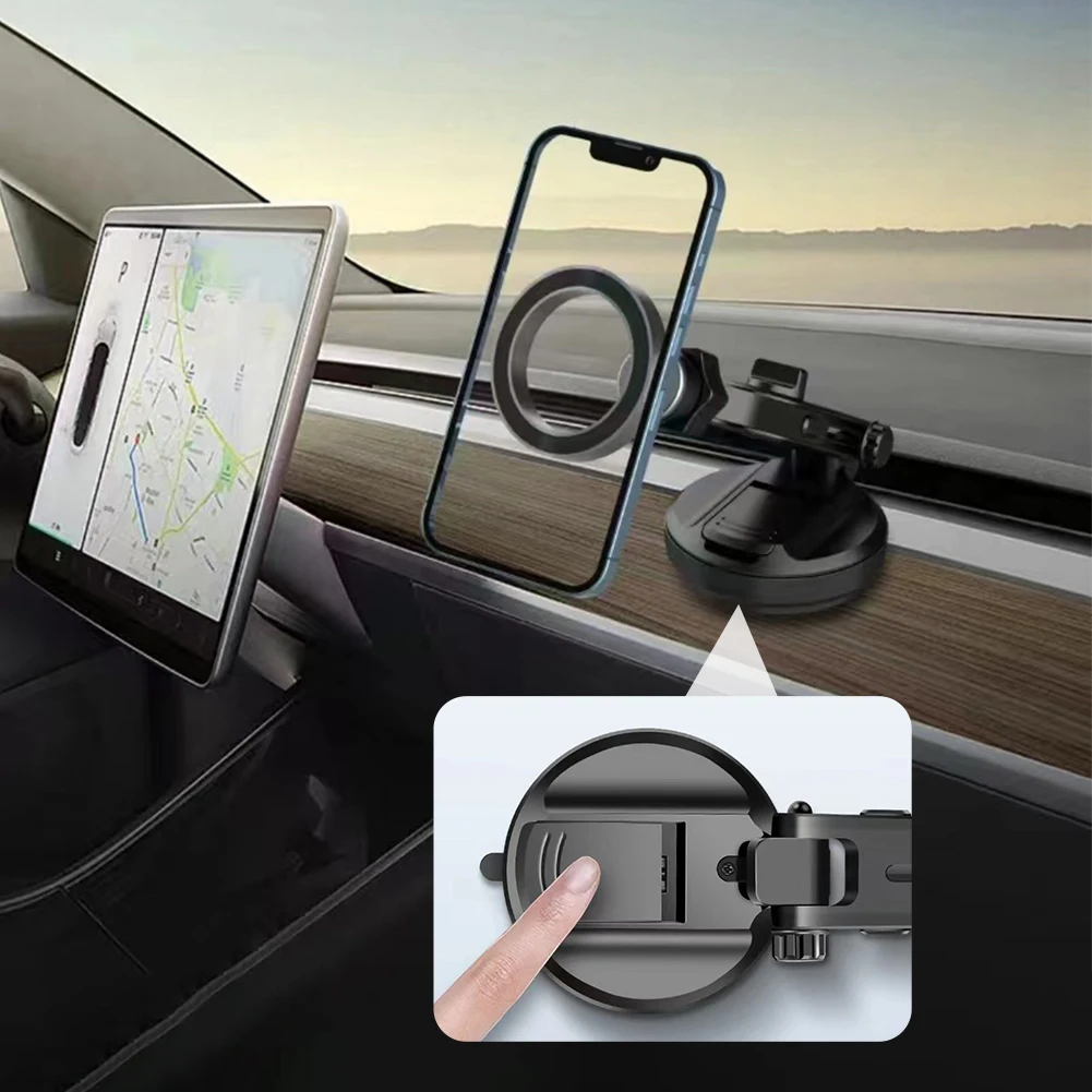 Untoom Suction Cup Magnetic Car Phone Holder Universal Strong Magnet Dashboard Car Phone Mount for iPhone MagSafe Samsung Xiaomi