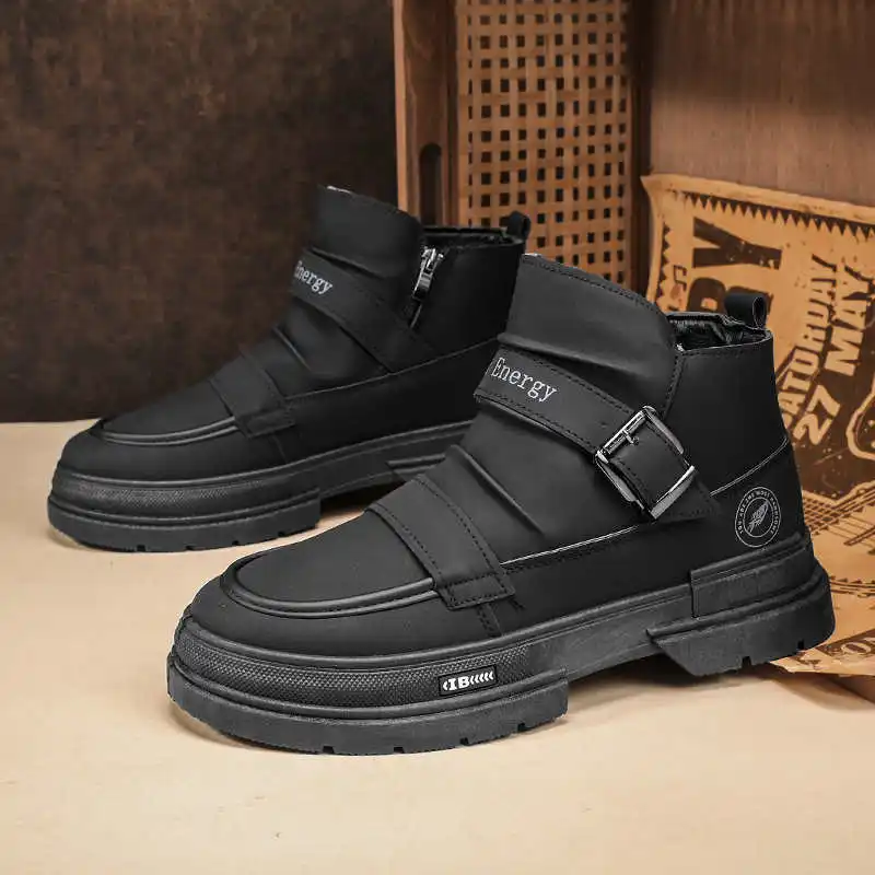 أحذية رياضية طويلة بكعب متوسط للرجال أحذية تزلج موسمية أحذية رياضية للرجال للتنس وكرة السلة للرجال على طراز Chassure مريحة للغاية