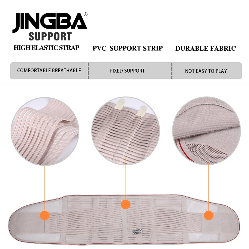 JINGBA SUPPORT Orthopedic Corset Back Support Belt Men Back Brace Belt Fajas Lumbares Ortopedicas Protection Spine Support Belt