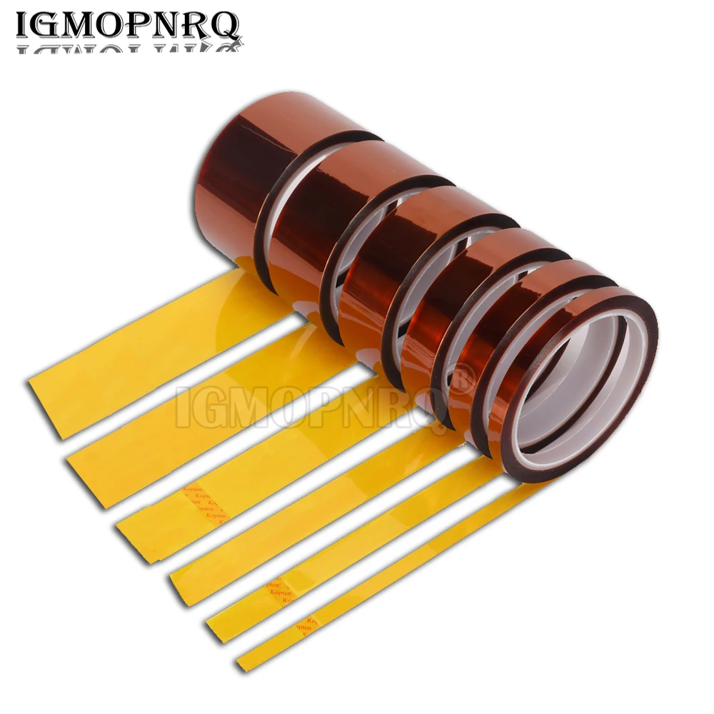 33meter x 5-50mm High Temperature Polyimide Tape Heat Resistant Insulation Polyimide Film Adhesive Tape 3D printertape 15mm 20mm