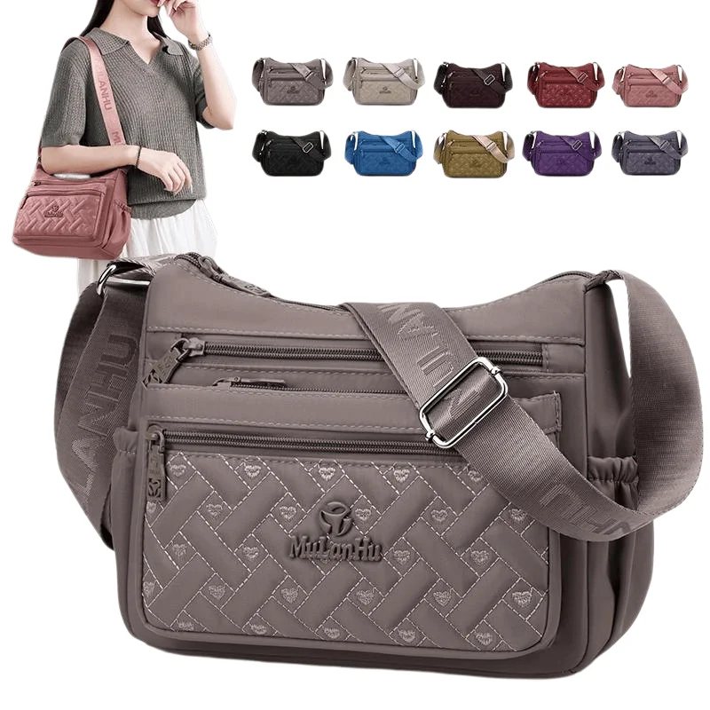 Large Capacity Women's Crossbody Bag Fashion Trendy Shoulder Tote with Multiple Compartments Casual Travel Handbag Messenger Bag
