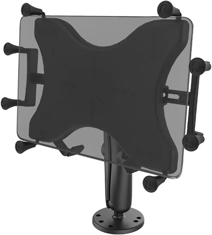 

Universal Tablet Holder for 9-11" Devices with Drill-Down Base, Long Arm, AMPS Plate for Dashboard & Flat Surfaces