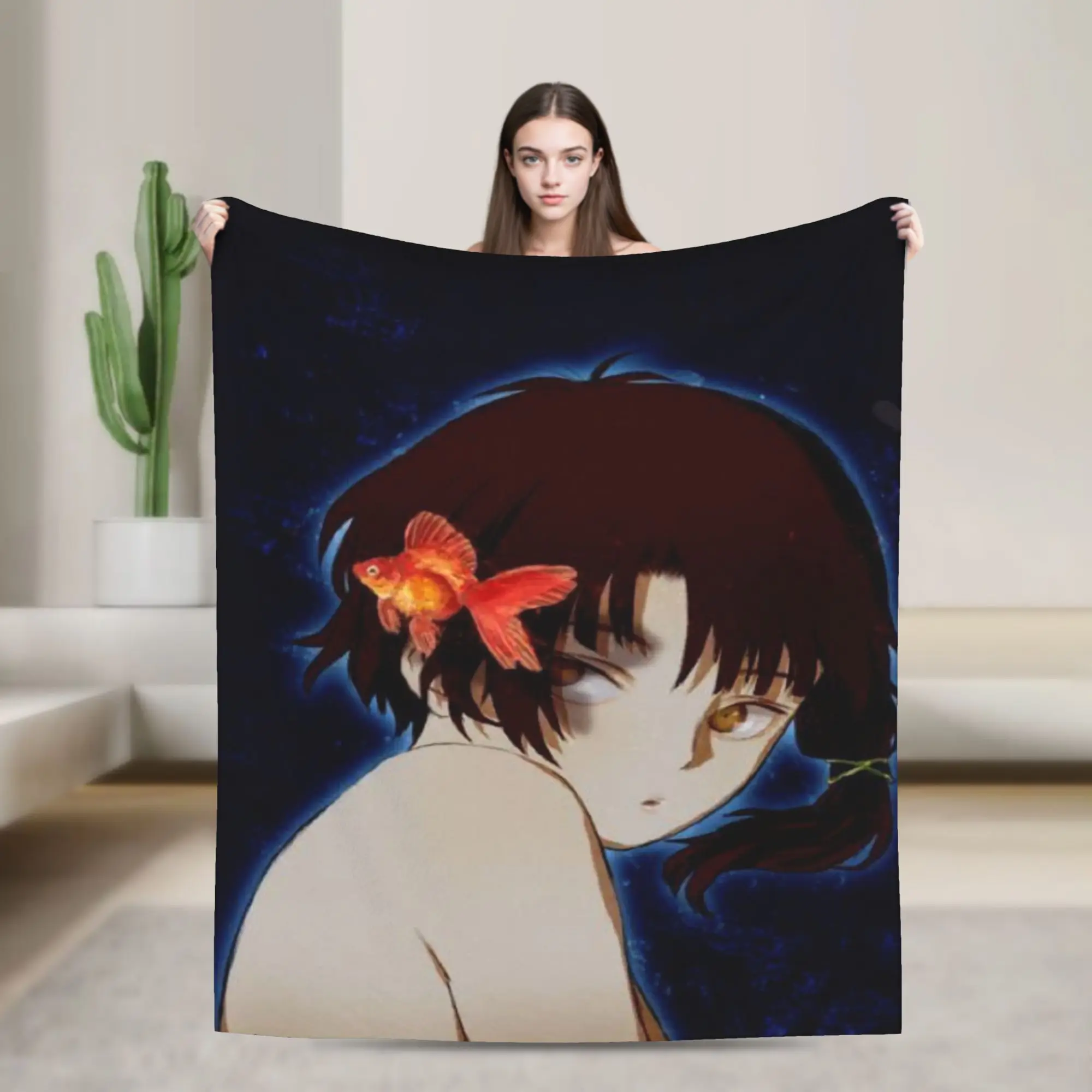 Anime Serial Experiments Lain Flannel Blankets Winter  Soft Throw Blanket for Kids Adult Couch Chair Bedspread Sofa Bed Cover