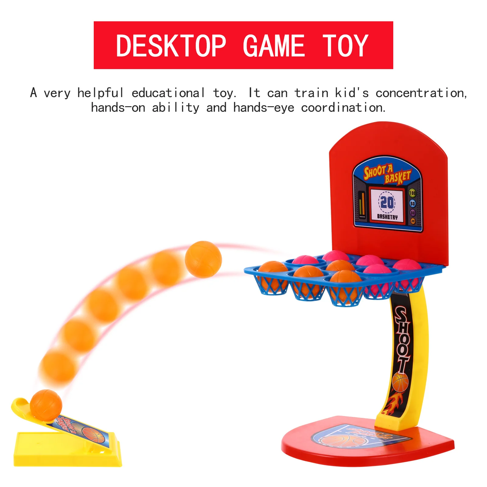 1 conjunto engraçado jogo interativo de basquete educacional brinquedos de mesa design colorido aprendizagem precoce presente esportivo para crianças