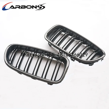 Car front bumper grille for BMW F10 carbon fiber mesh grilles 2010-2016