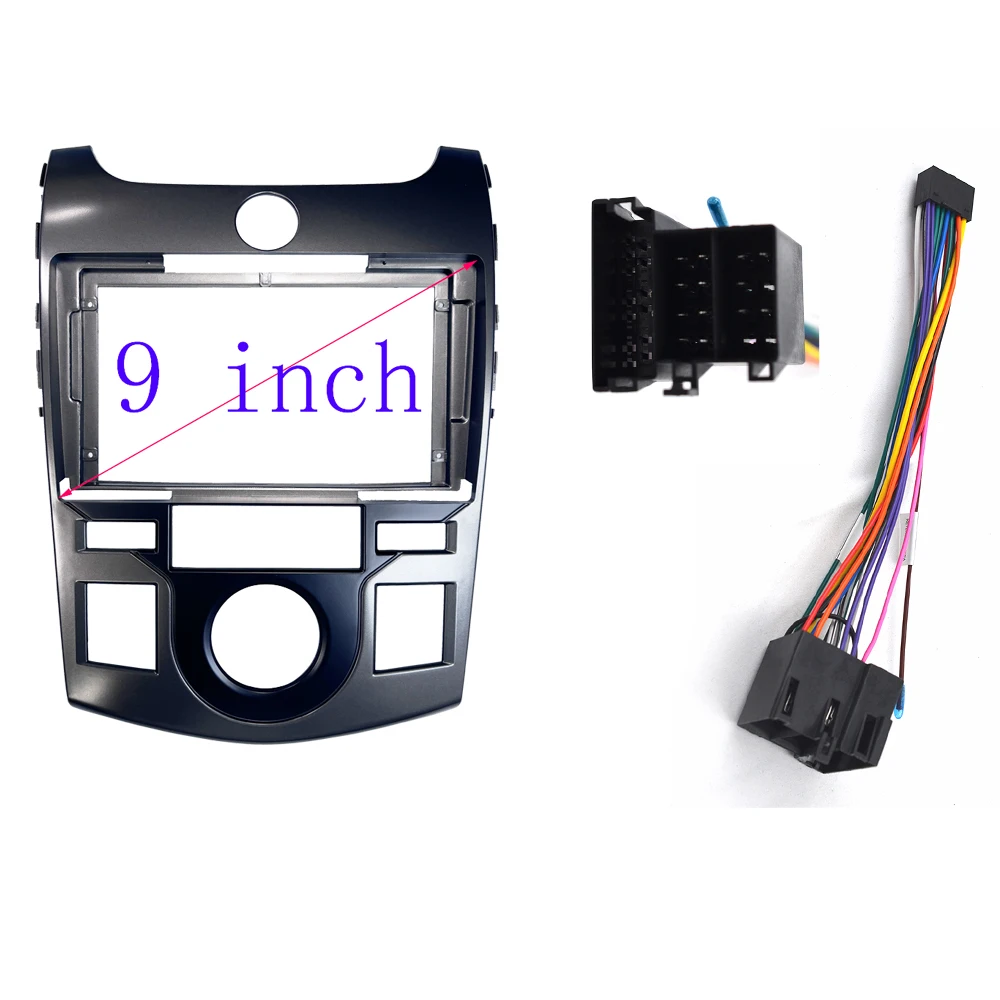 

2din Car Radio Dashboard Accessory Bracket for KIA Cerato Forte Koup 2009-2015 Android Multimedia Radio Panel Frame cable