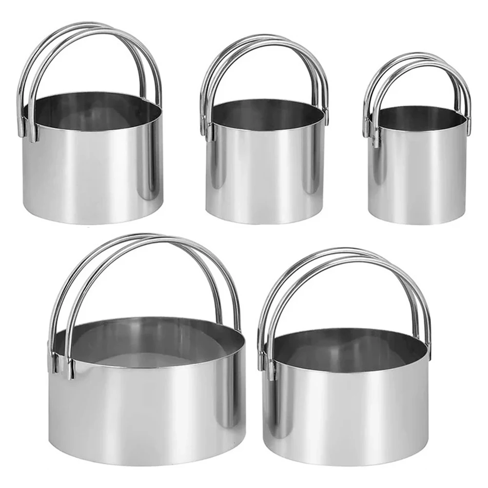 Stainless Steel Cookie Cutter Set with 5 Sizes for Baking Cookies Scones Pastry Dough and Bakery Style Food Preparation Tasks