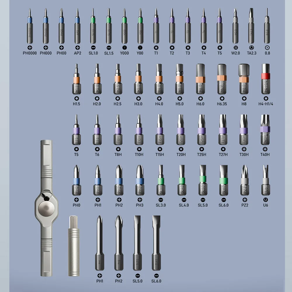 Ratcheting Screwdriver Tool Kit 50 in 1 Magnetic Multi-Bit Ratchet Hand Tool Ratcheting Screwdriver Kit For Electronics Repair