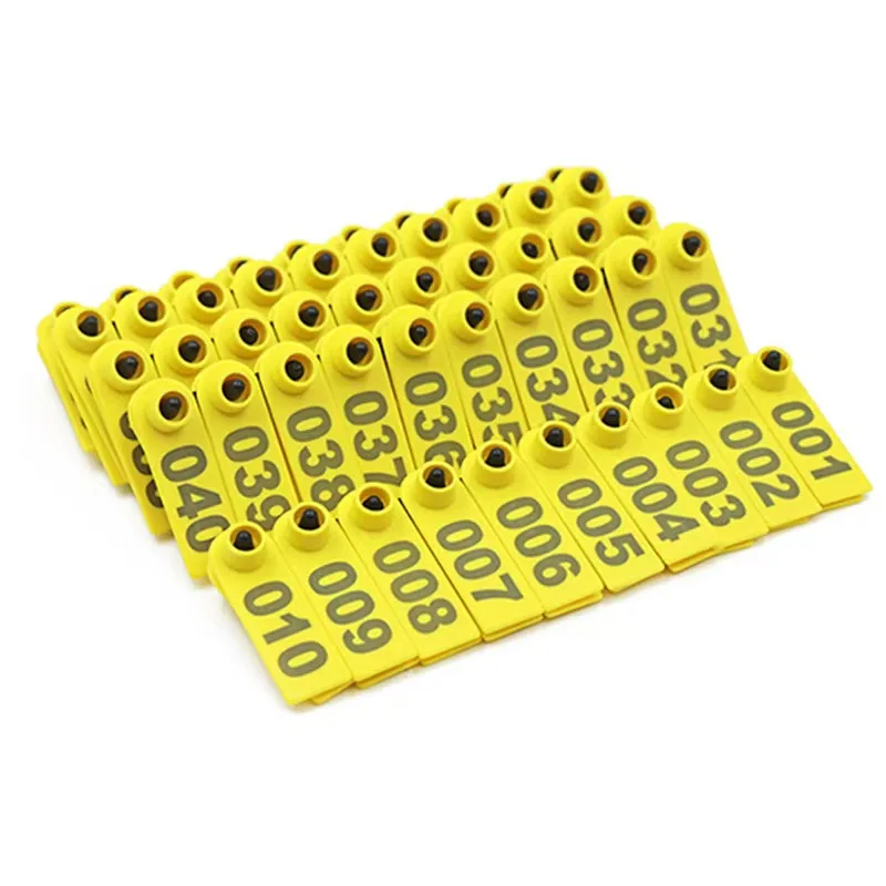 50PCS Sheep Ear Tag Plastic Farm Livestock Number Marking for Goat Tag Identification Card Identification Information