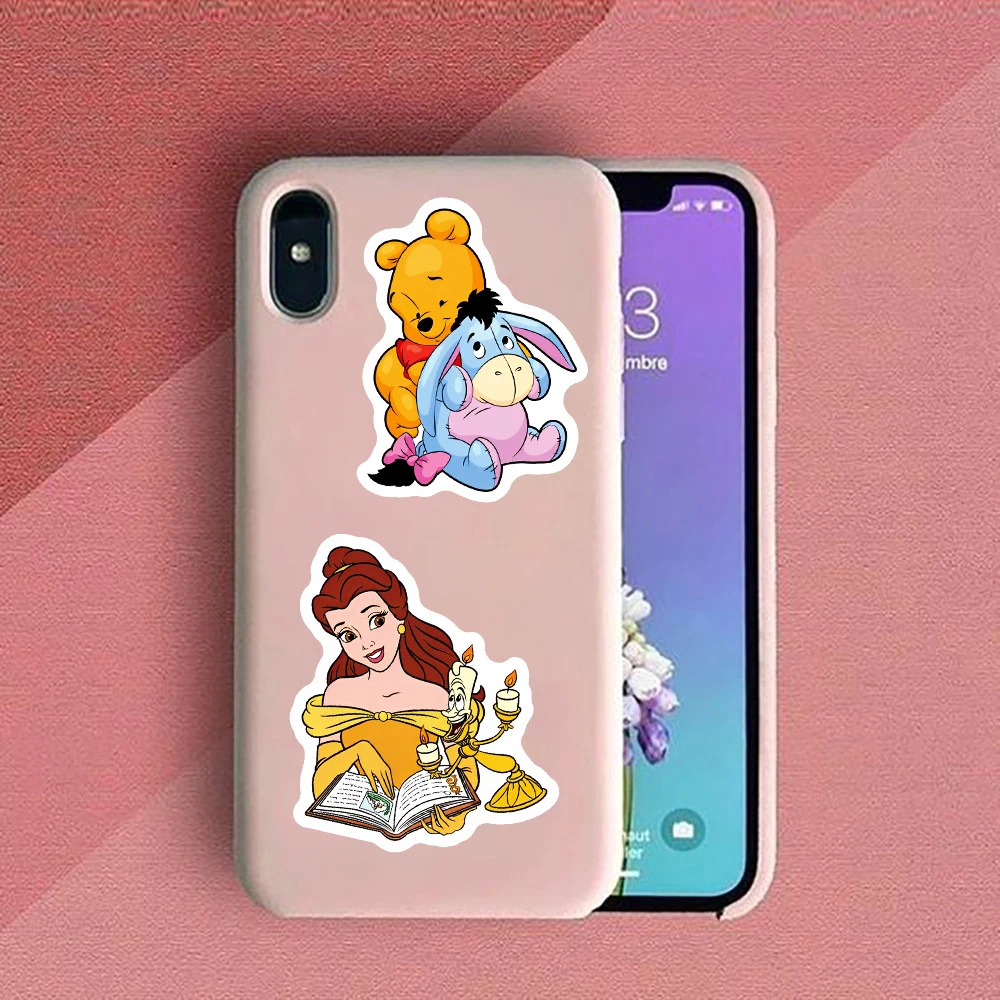 10/30/50pcs Mixed Disney Cartoon Stickers Cute Stitch Ariel Pooh Bear Decals DIY Phone Skateboard Luggage Anime Graffiti Sticker