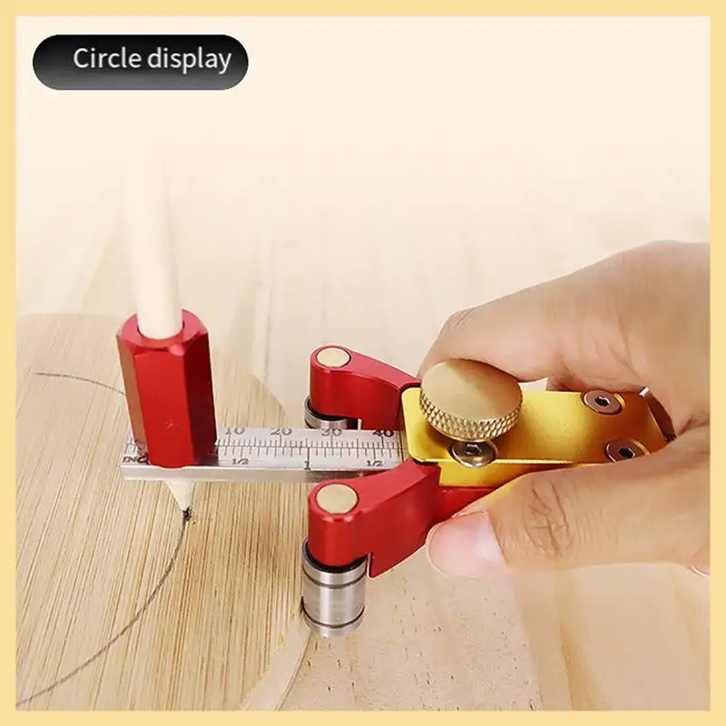 

Woodworking Scribing Straight Line Arc Scribing Ruler Aluminum Alloy Precision Parallel Scribing Gauge Measuring Tool Durable