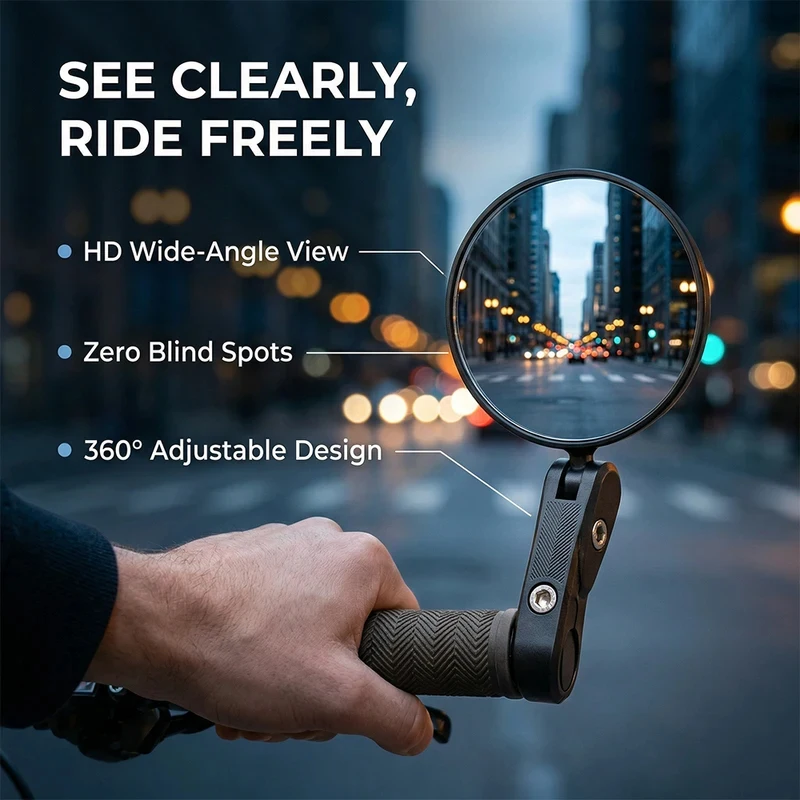 

1-6Pcs Universal Wide-Angle Convex Mirror For Electric Bicycles Reversing Mirrors For Bicycles And Mountain Bikes And Motorcycle