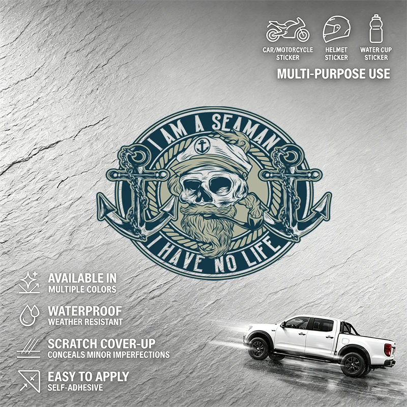 Car StickersWaterproof Self-adhesive Sticker Nautical Vinyl Decal Weather Resistant for Car Motorcycle HelmetDecals