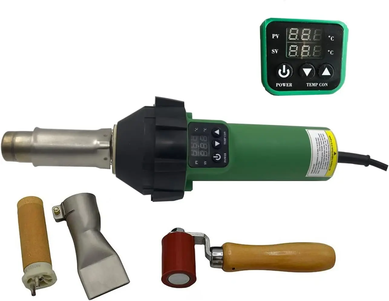 

1600W Electric DIY Plastic Welding Tool Digitally Controlled Heating Gun for PVC TPO Roofing Hot Air Torch Flooring Heating Gun
