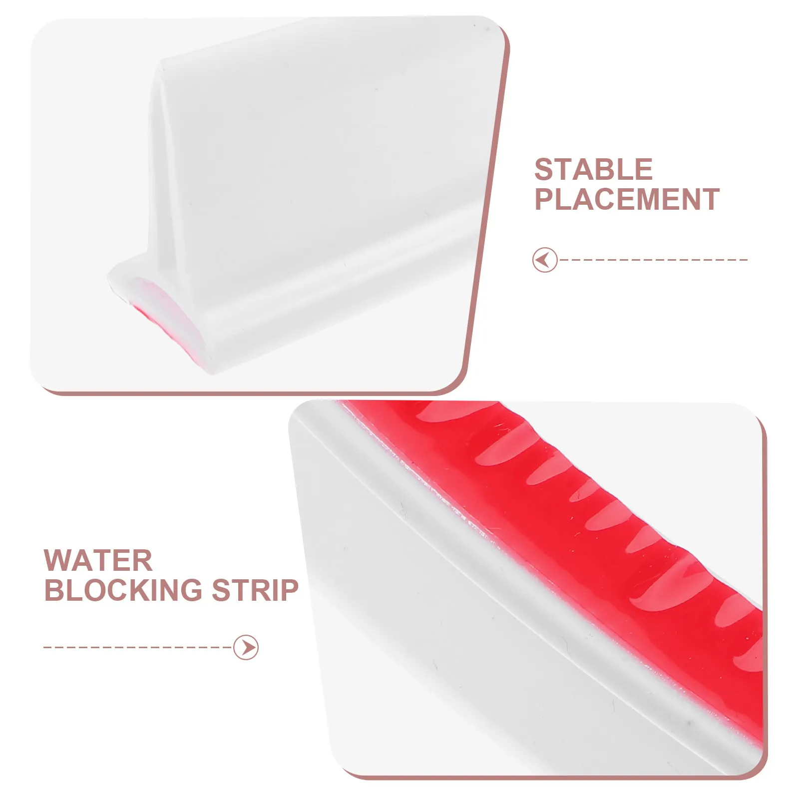 Silicone Water Retaining Strip Bendable Bathroom Waterproof Self-Adhesive Shower Room Water Blocking Strip Toilet Bath Tub view 2