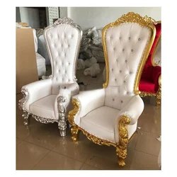 Cheap Wedding Gold Royal King Throne Chair For Queen Wholesale