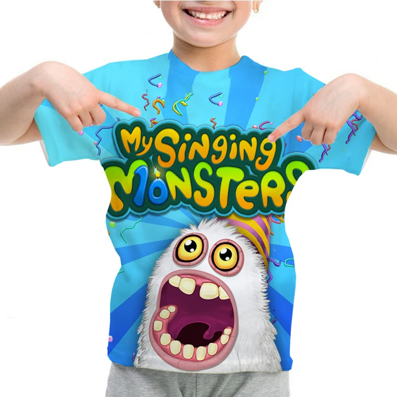 

Singing Monster 3D Printed Summer New T-Shirt Casual Children Streetwear Boys And Girls Cartoon Anime T-Shirts Kids Tops Clothes