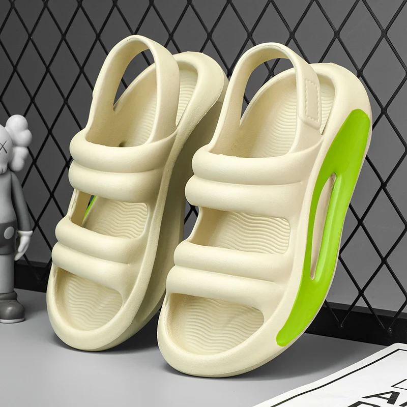 Summer Men Sandals Light EVA Men's Casual Shoes Hole Shoes Clogs Lovers Home Garden Outdoor Male Beach Flat Slippers Big Size