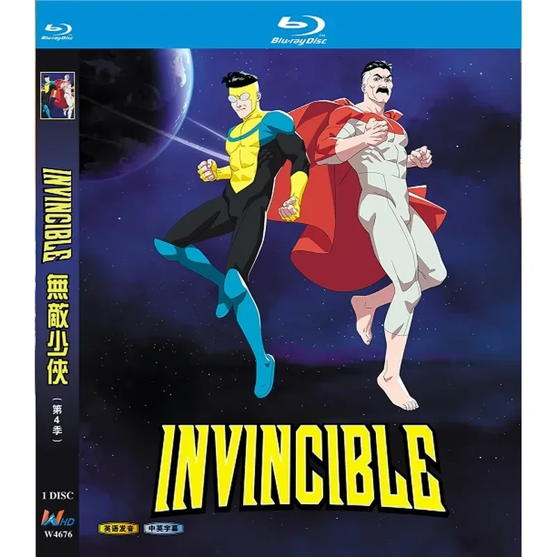 

Blu-ray BD Disc High Definition Anime Invincible Young Man Season 4 2026 2 Discs with Chinese Subtitles