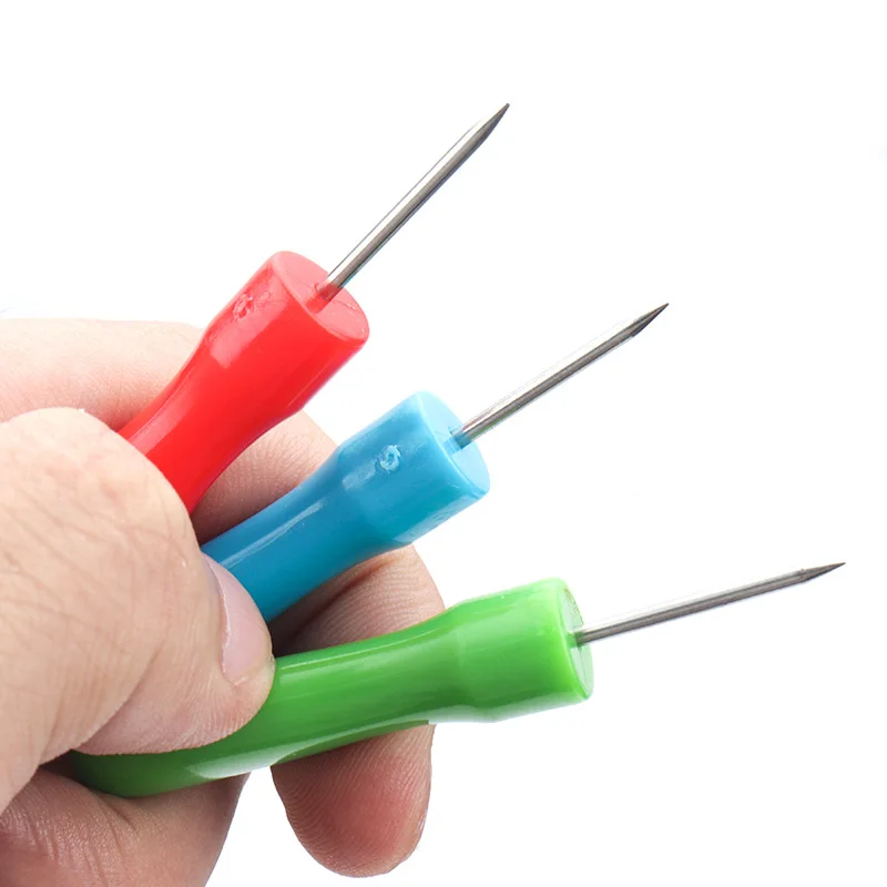 Colorful Plastic Handle Mini Pick Needle Awl for Eyelash Glue Bottle Plug Caps Opener
