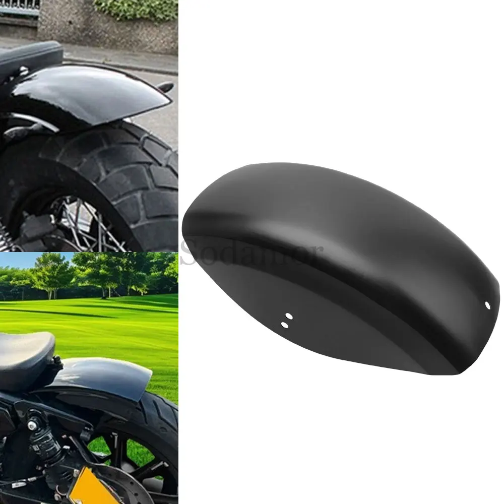 

For Harley Sportster Iron 883 883R 1200 Low Roadster 2006-2022 Motorcycle Accessories Matte Black Rear Fender Steel Mudguard