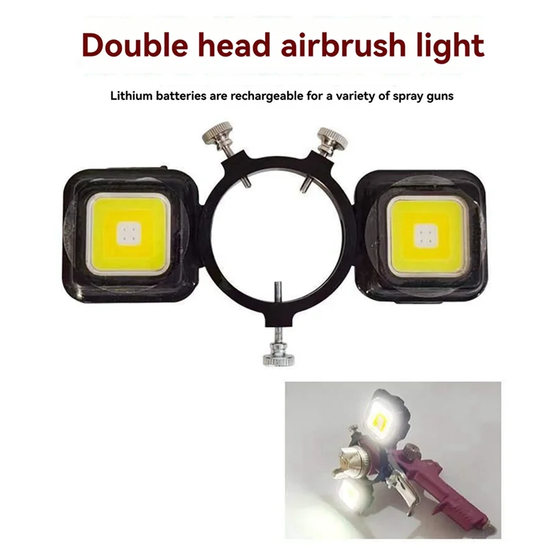 

ABKU-USB Lithium Battery Powered Spray Tool With Dual Bulb LED Light - Portable Paint Sprayer With Flashlight