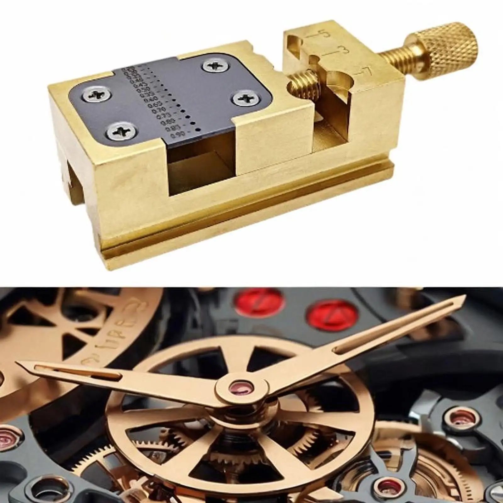 Watch Repair Tool Handle Head Wheel Vice Clamp Holder Lightweight Watchmaker Vise Repairing Maintenance Pointer Tube Clamp