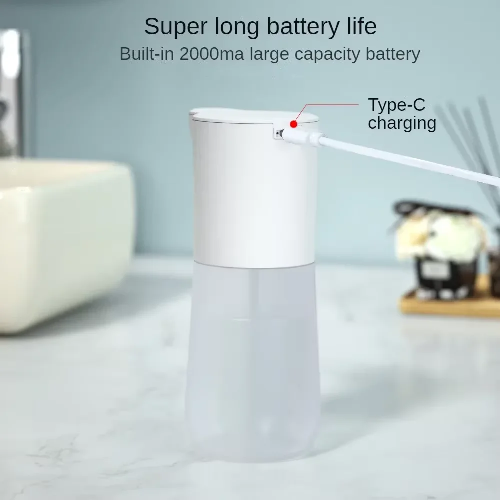 Dispenser Busa Sensor Otomatis Kapasitas Pengisian Tipe-C Tanpa Sentuhan Dispenser Sabun Cair Cerdas Dispenser Sabun Sensor Inframerah
