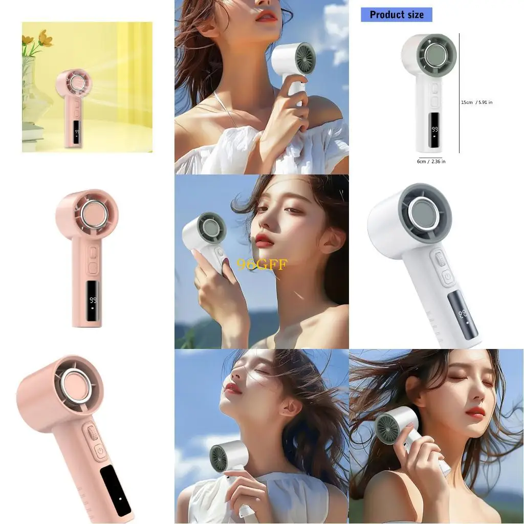 

96gf Desk Fan Digital Display Fan Small Pocket Fan Fean тихий вентилятор с большой батареей