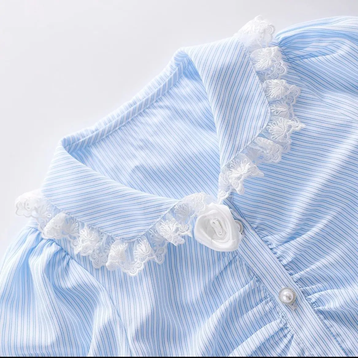 Retail 2023 New Baby Girls  Summer Striped Lace Fashion Sets,  Top + Skrits     3-9 T