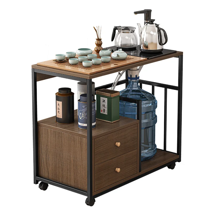 

Tea cart with movable belt wheels small table coffee table tea table side cabinet tea table small furniture beside sofa.