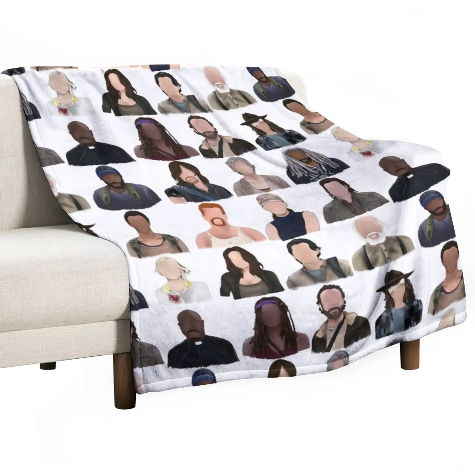 

Zombie Cast Throw Blanket Hairy Blankets Stuffed Blankets Thermal Blanket Flannel Blanket