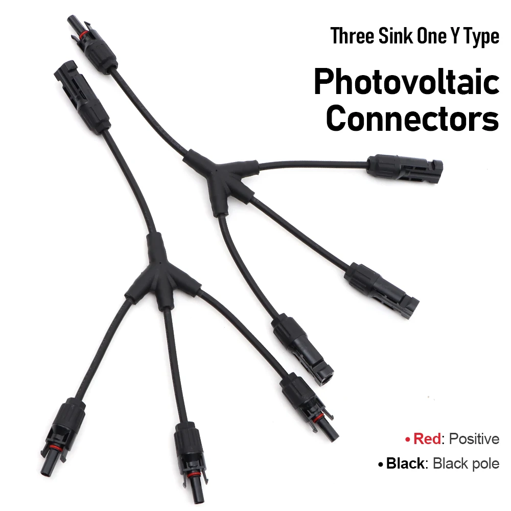 1 Paar 3 bis 1 Stecker 3 Jahre Solar Photovoltaik System Panel DlY Kabel Draht Adapte YType Abzweig Stecker Stecker