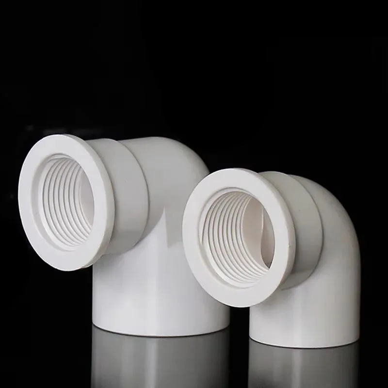 1-30Pcs/lot 1/2 3/4 1Inch PVC Female Thread Elbow Connector Water Pipe Adapters Fish Tank Tube Joint Garden Irrigation Fittings