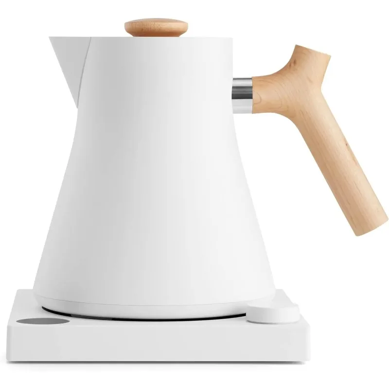 Corvo EKG Electric Tea Kettle-Electric Pour Over Coffee and Tea Pot-Quick Heating Electric Kettles-Timer-Matte White