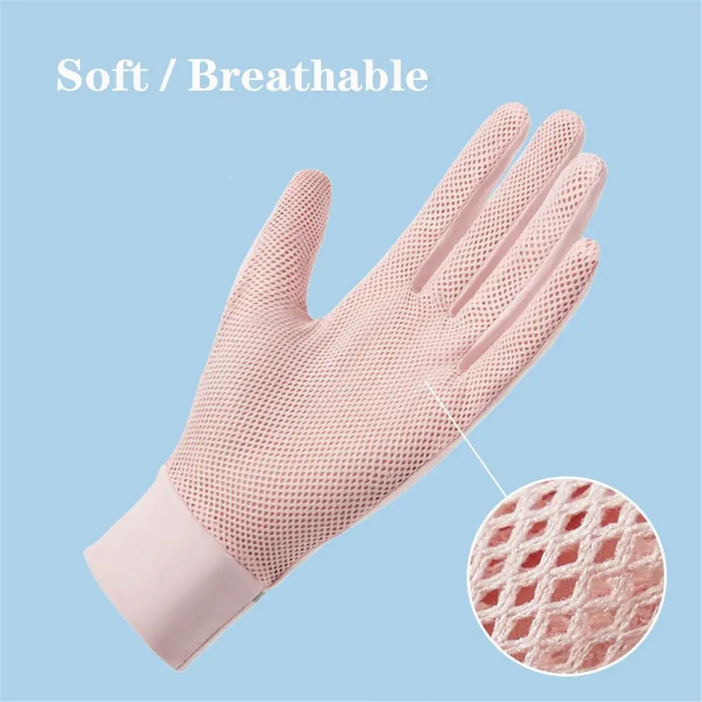 

Cycling Driving Running Thin Sunscreen Sun Protection Gloves Mittens Anti-UV Gloves Ice Silk Gloves