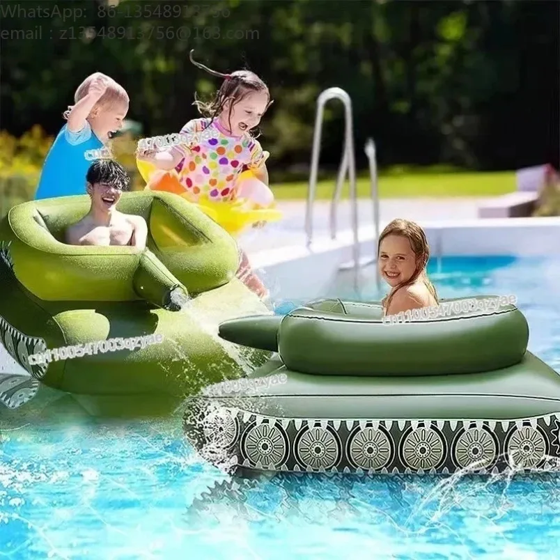 Inflatable water spray tank, floating raft, children's and adult swimming, surfing mount, water play equipment