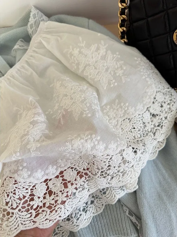 

Женская зимняя шерстяная юбка А-силуэта большого размера в горошек, модная, милая, с защитой от просвечивания, для прогулок и повседневной носки, с высокой талией