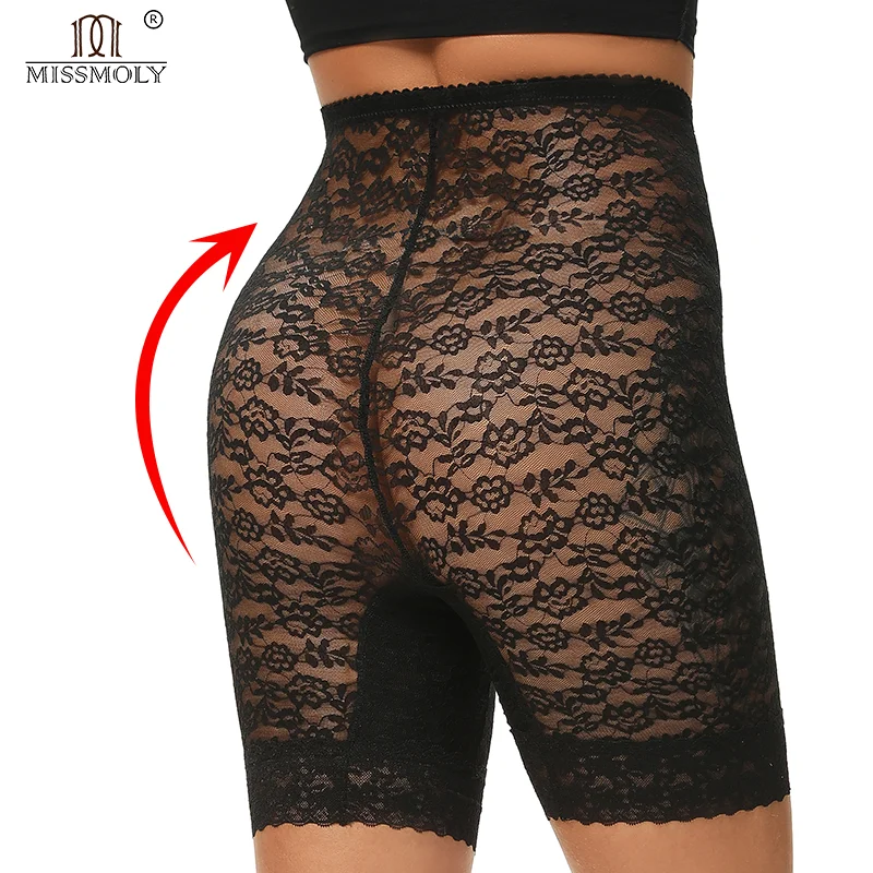 

Sexy Shaper Panties Women Party See Thorugh High Waist Panty MISS MOLY Lace Tummy Control Underwear Lady Thigh Slimmer Lingerie