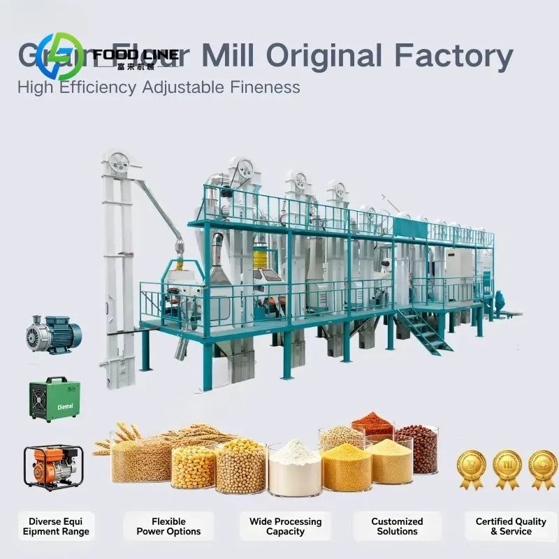 Customized High Efficiency Maize Milling Complete Line Corn Grinding Machinery Grain Mill