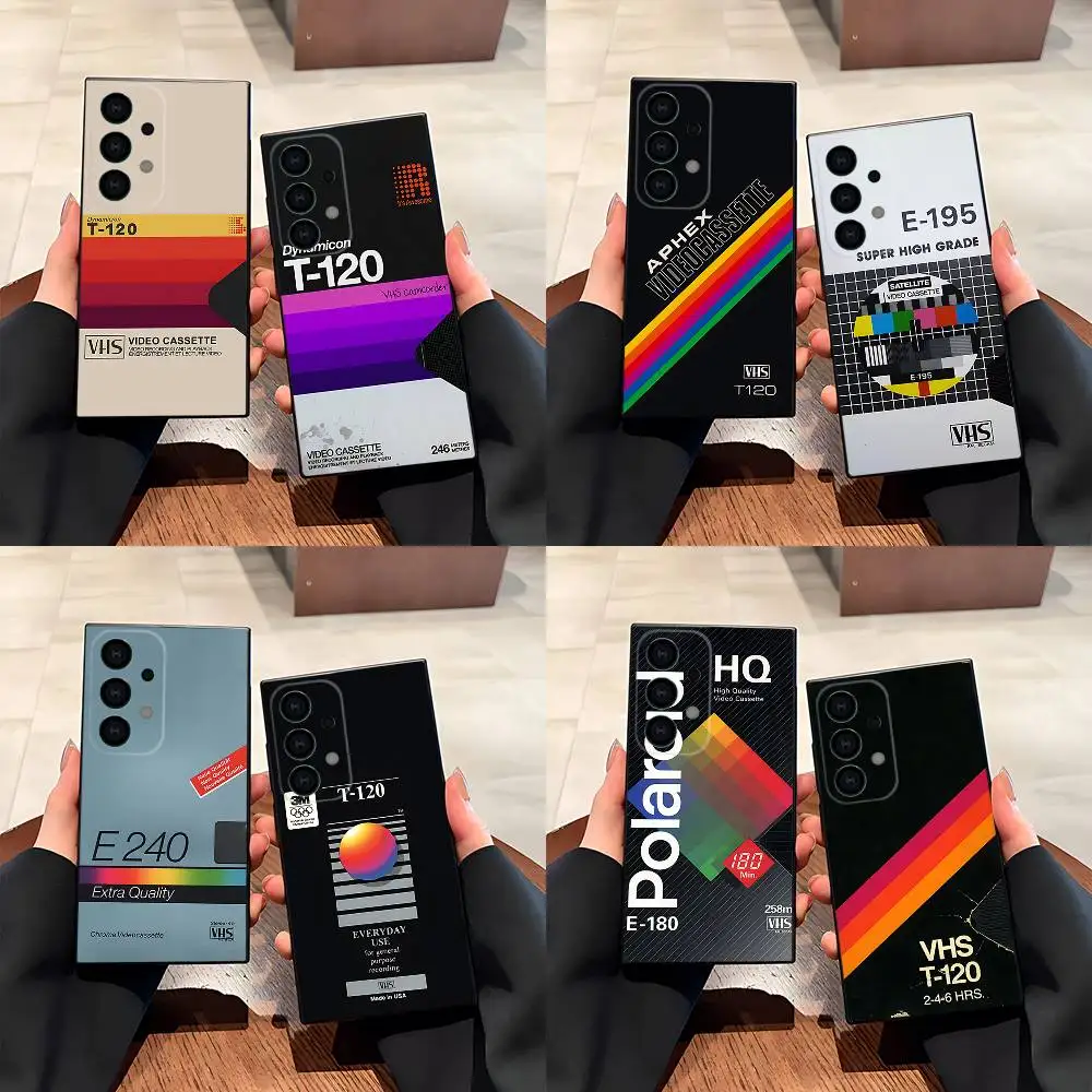 

Retro VHS Tape Vintage Phone Case Silicone Soft For Samsung S25,S24,S21,S22,S23,S30,Ultra,S20,Plus,Fe,Lite