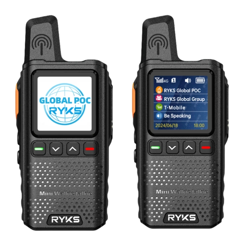 4G Walkie Talkie 5000Km 200 Channels Personalized Names Audio Playback Global Ptt Type C Charger Long Range Ham Two Way Radio